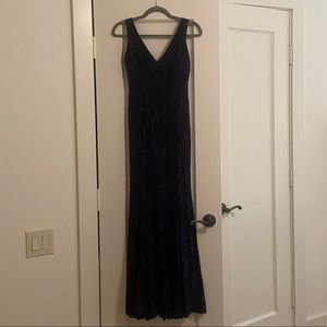 Navy lace formal dress